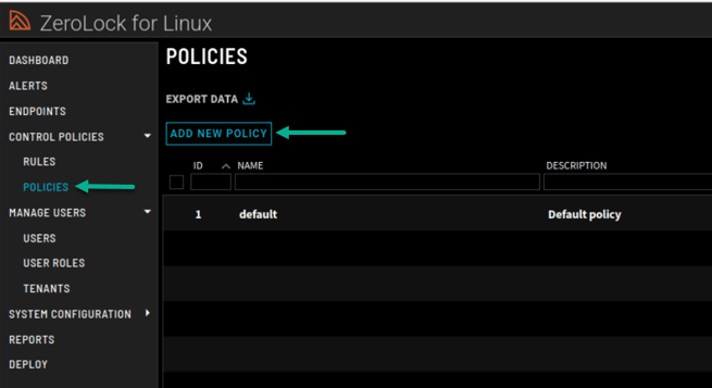 Add New Policy 2.0.1