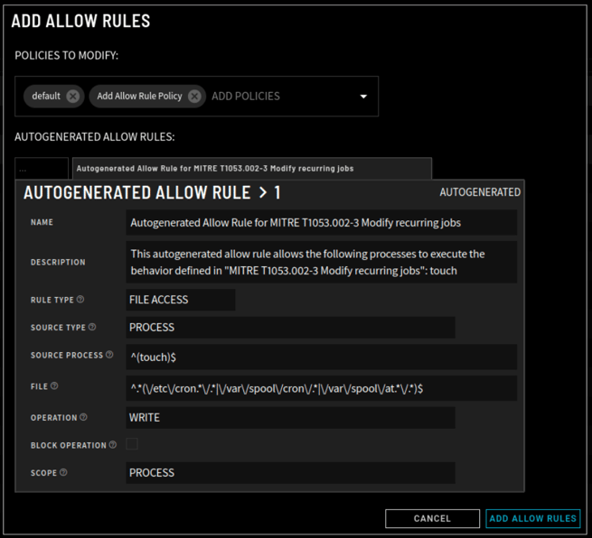 Allow Rule 2nd tab