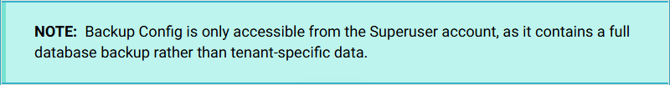Backup Config Note