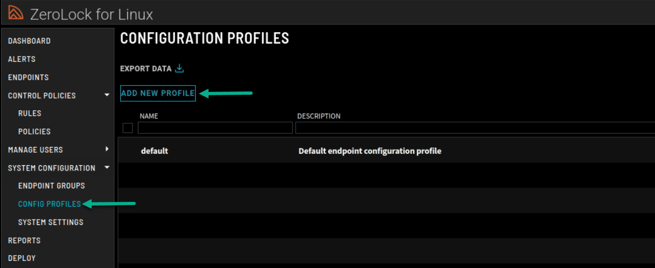 Config Profile Add New Profile 2.0.1