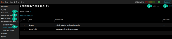 Config Profile Main Screen 2.0.1