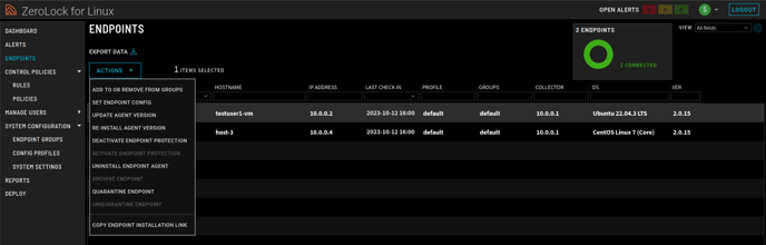 Endpoint Screen