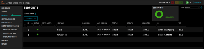 Endpoints Home page 2.0.1