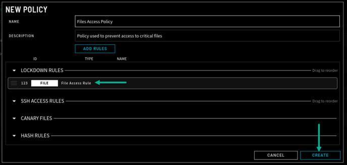 New Policy File Access Created 2.0.1
