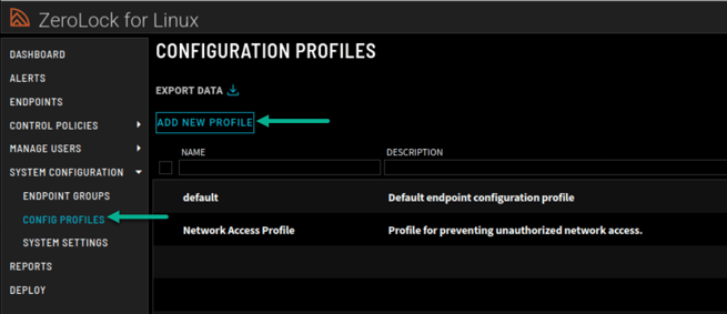 Program execution New Config Profile 2.0.1