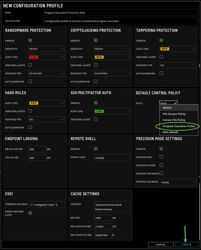 Step_2_New Config Profile_Default Control Policy-1