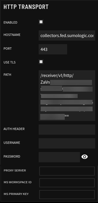 Step_4_HTTP Transport SumoLogic_V4.1.10