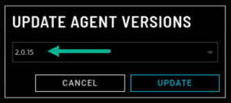 Update Agent Version popup_2.0.15