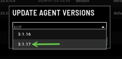 Update Agent Versions Box