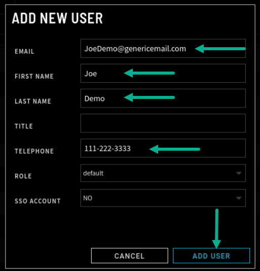 User Name and email 2.0.1